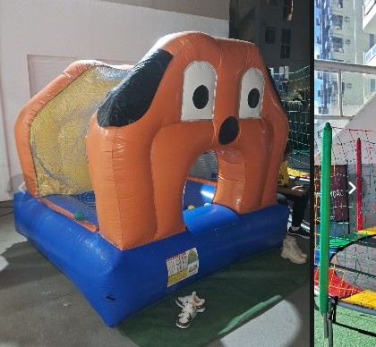 Combo pula-pula médio + casinha de bolinhas inflável — foto 1